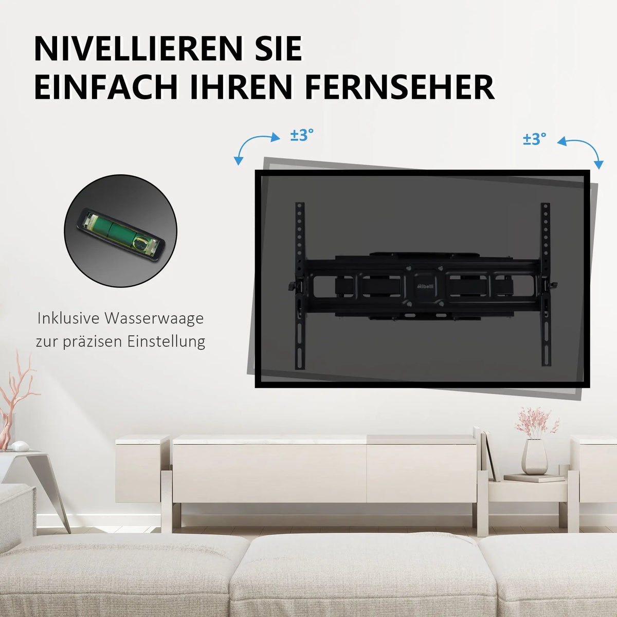 RIBELLI TV-Wandhalterung 32–84 Zoll – Ansicht 6