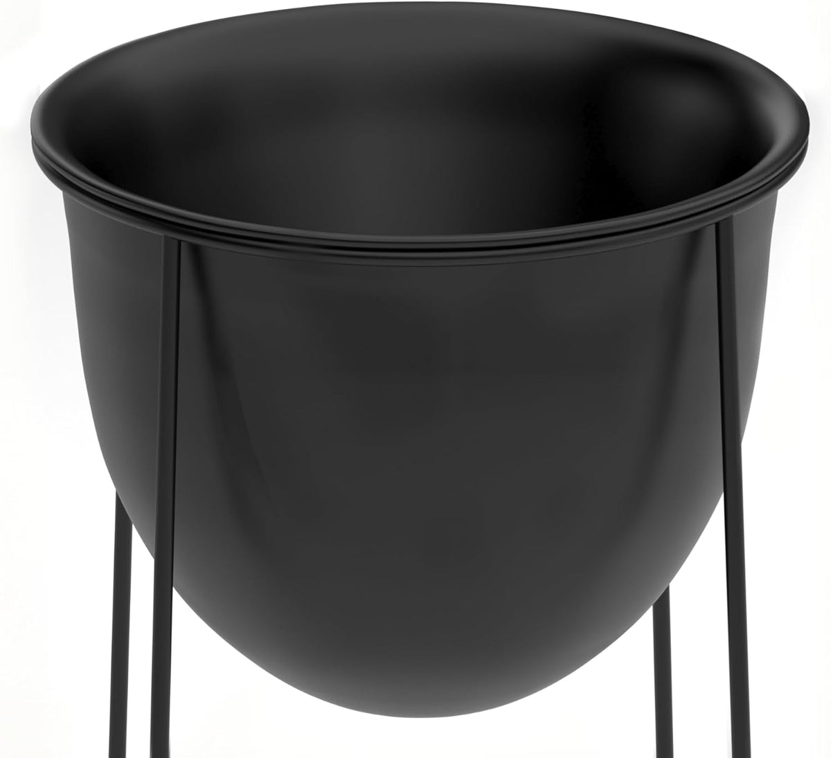 RIBELLI 2er-Set Blumentopf-Ständer mit Übertopf – Metall, rundes Gestell – Ansicht 5