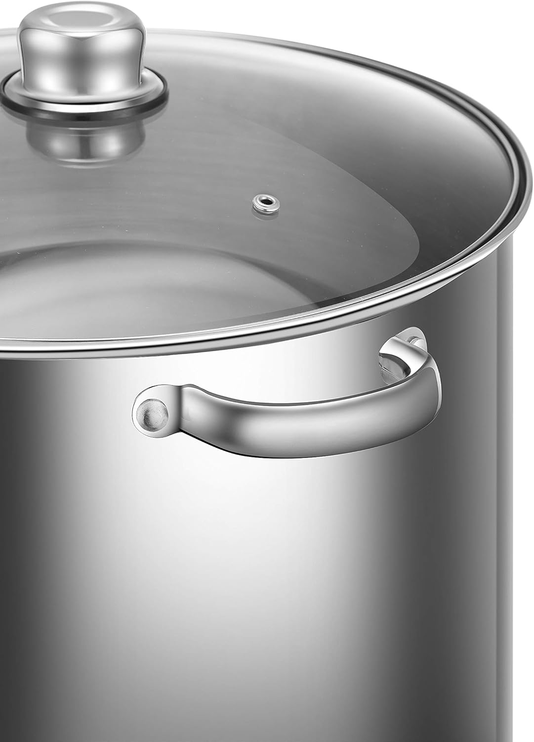 RIBELLI Kochtopf 20 Liter mit Glasdeckel, Edelstahl – Ansicht 4