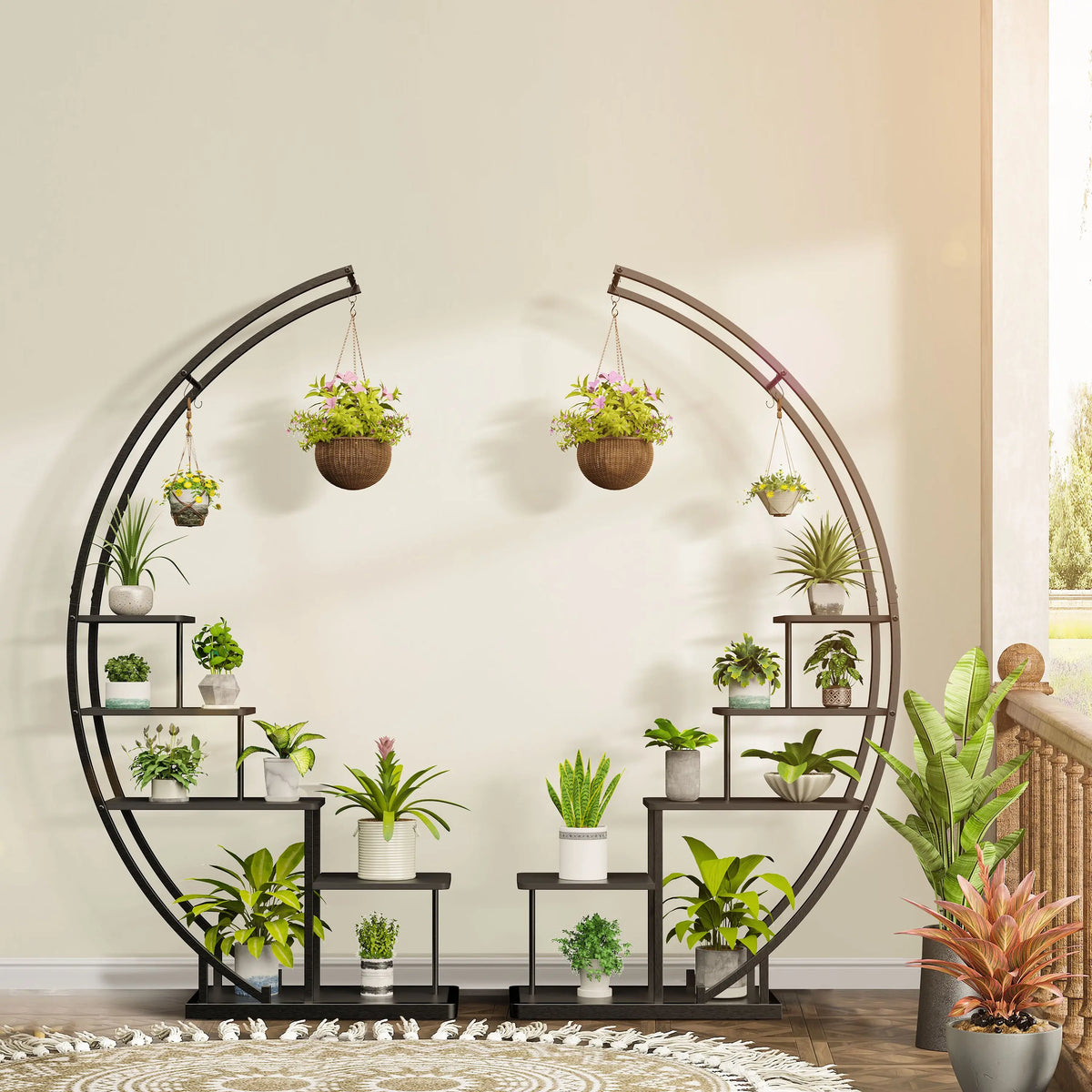 RIBELLI Pflanzenständer Metall 5 Etagen, 172 cm, Blumenregal – Ansicht 5