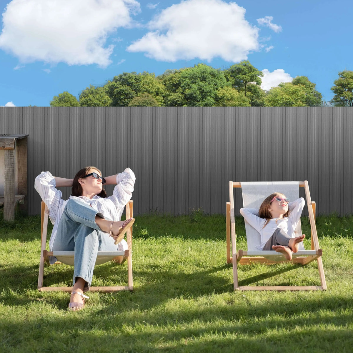 RIBELLI frangivista in PVC antracite per balcone e recinzione – vista 4