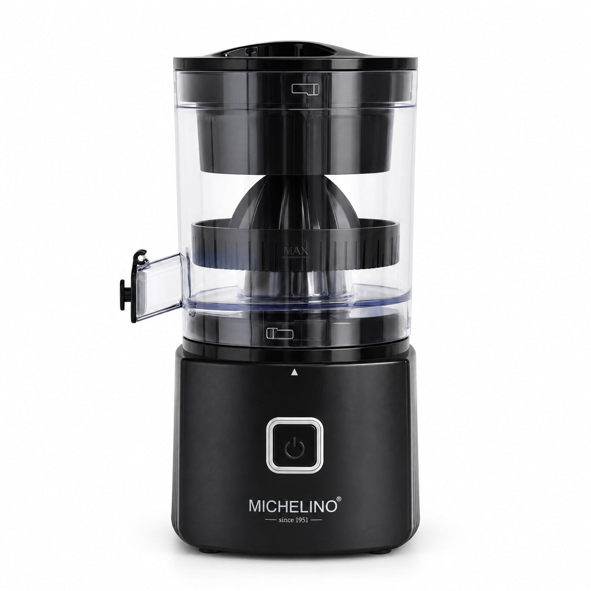 MICHELINO Elektrische Zitruspresse Tragbar – 45W, 220ml, USB-C Akku, leise & EIN/AUS-Schalter