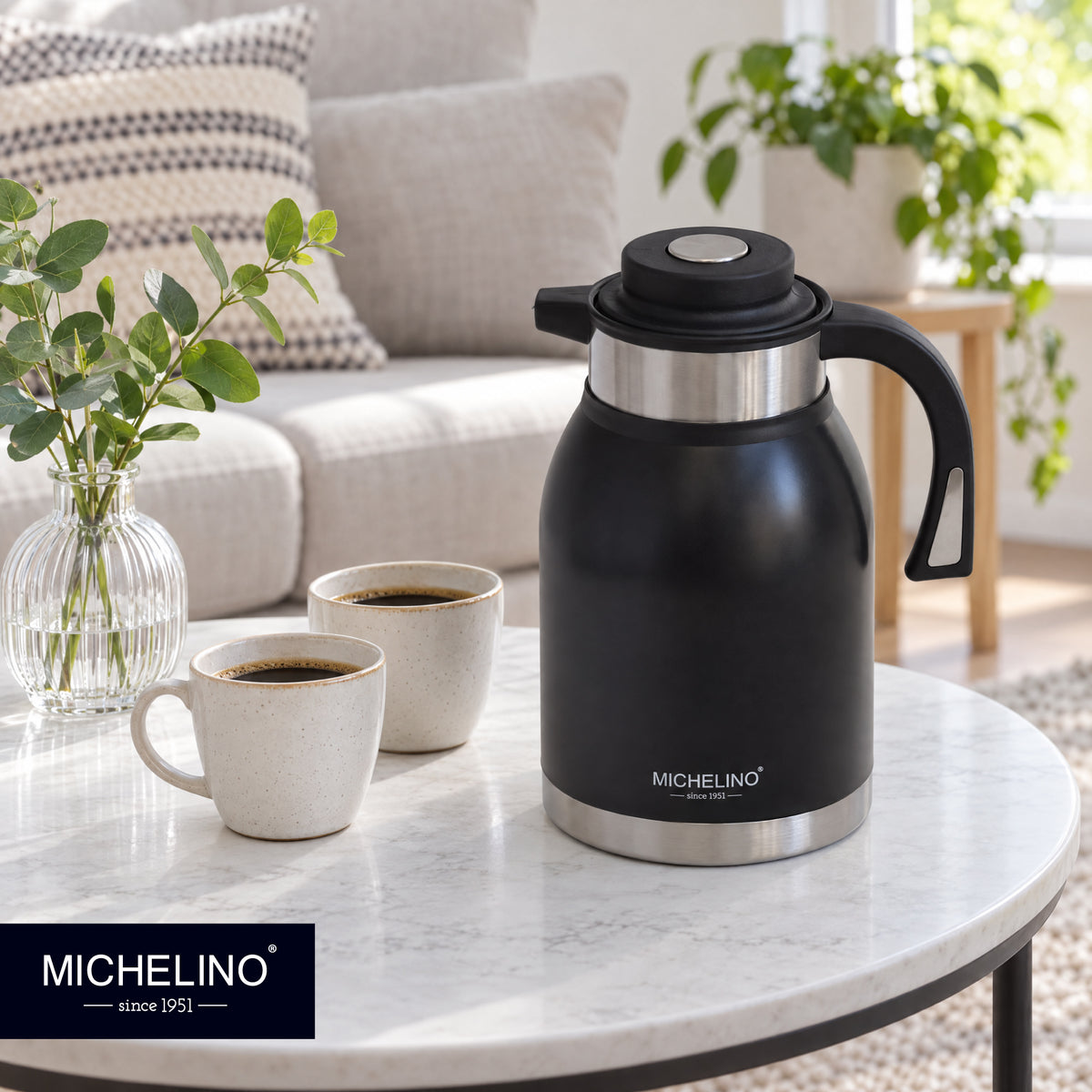 MICHELINO Isolierkanne 2,0 l Serie Marie Schwarz – Ansicht 5