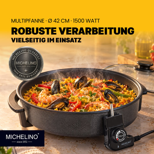 MICHELINO Multipfanne Elektrisch breit 42 cm höhe 7 cm Pizza p – Ansicht 2