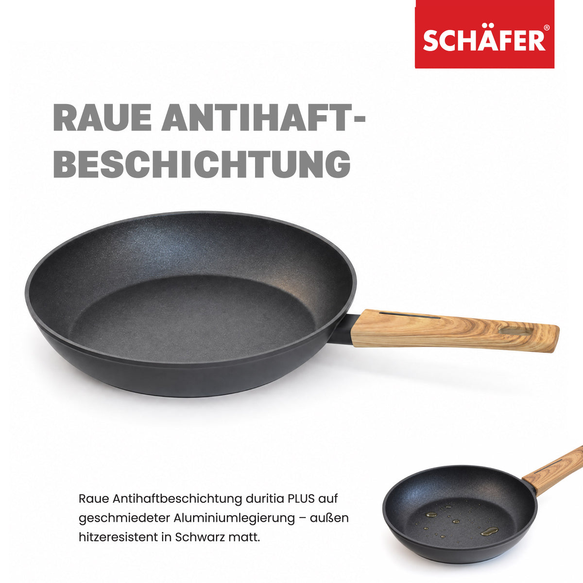 SCHÄFER Bratpfanne Ø 28 cm Maple Wood – Antihaftbeschichtung, induktionsgeeignet – Ansicht 3