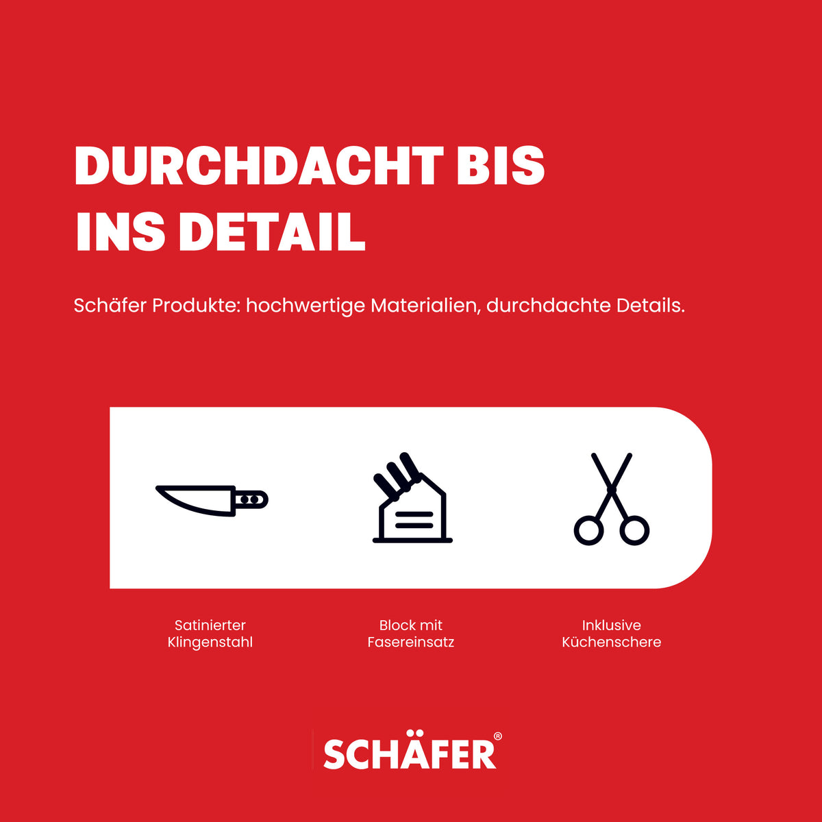 SCHÄFER 7-tlg. Messerblock Black – Ansicht 6