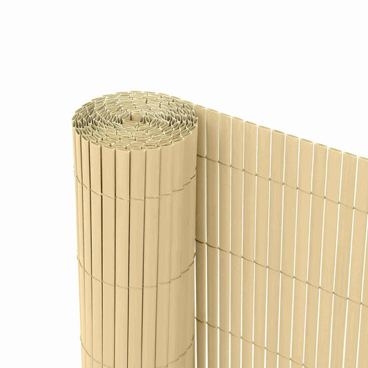 PVC-Sichtschutzmatte Bambus am Gartenzaun