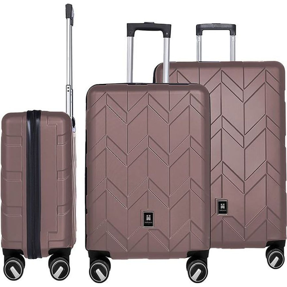 HOFFMANNS 3-tlg. ABS-Hartschale Kofferset Platin