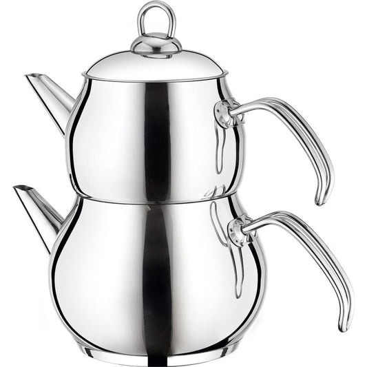HOFFMANNS Teekannenset 1,0 l Teekanne / 1,8 l Kessel mit Sieb mit Metallgriff