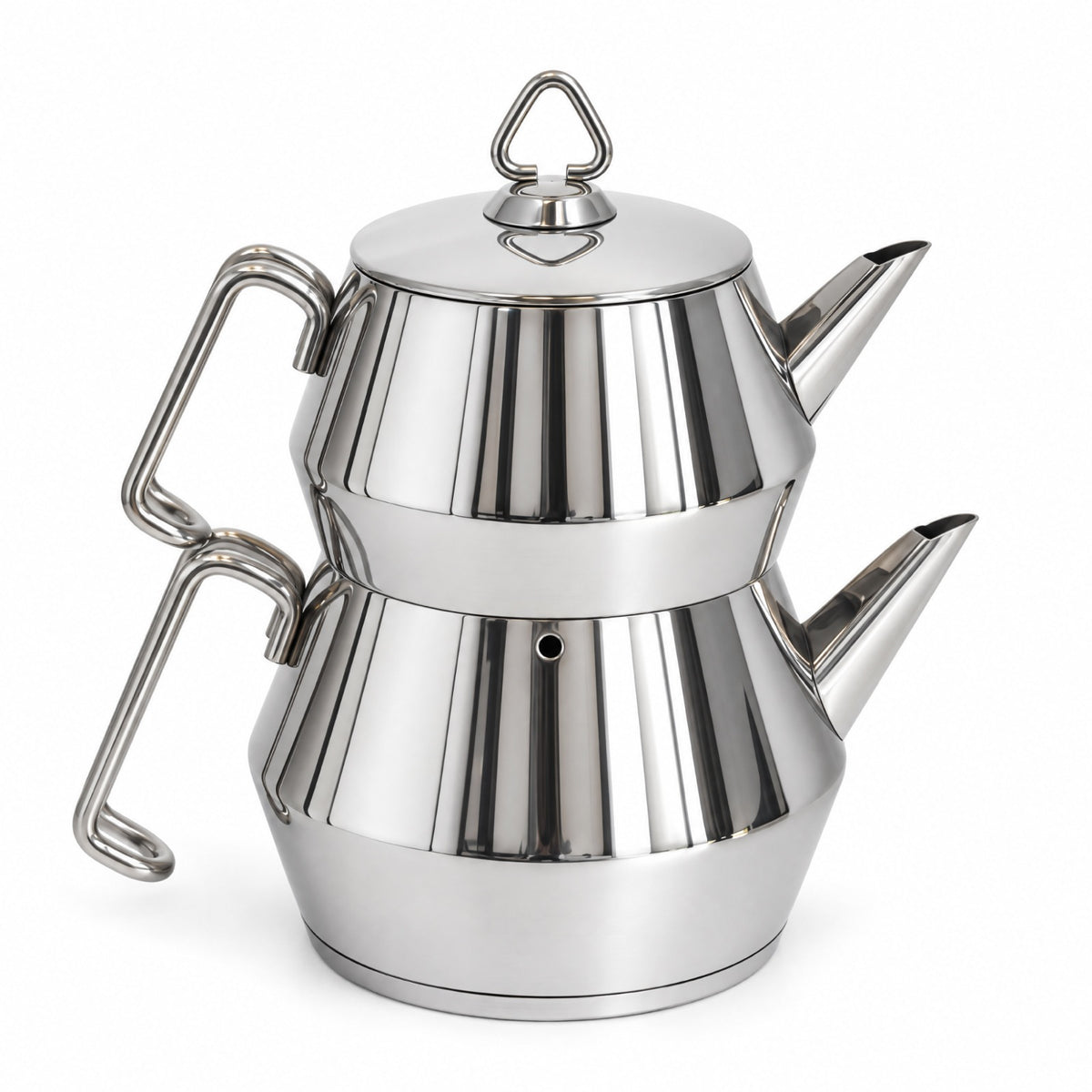 SCHÄFER Edelstahl Teekannen-Set 2 l + 1 l mit Metallgriff