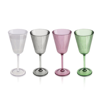 RIBELLI 4er-Set Rotweingläser 200 ml Kunststoff
