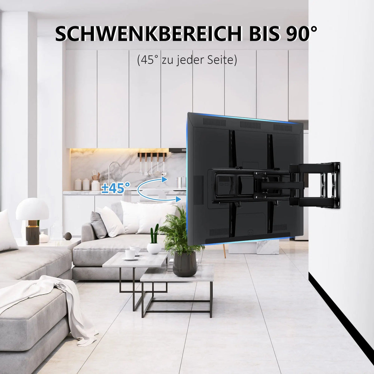 RIBELLI TV-Wandhalterung 32–84 Zoll – Ansicht 4