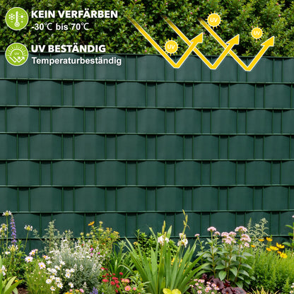 RIBELLI Sichtschutzstreifen PVC 35 m mit Clips, Zaunfolie – Ansicht 3
