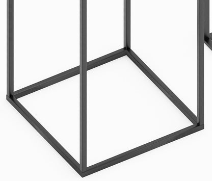 RIBELLI 2er-Set Blumentopf-Ständer mit Übertopf – Metall, eckiges Gestell – Ansicht 6
