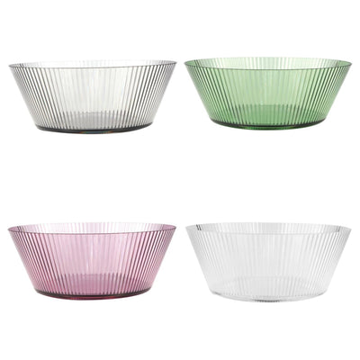 RIBELLI 4er-Set Salatschüsseln Kunststoff 2,5 l Ø 24 cm