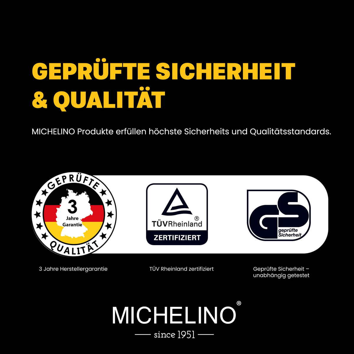 MICHELINO Wasserkocher 1,7 Liter Schwarz – Sicherheitsglas mit blauer LED – Ansicht 5