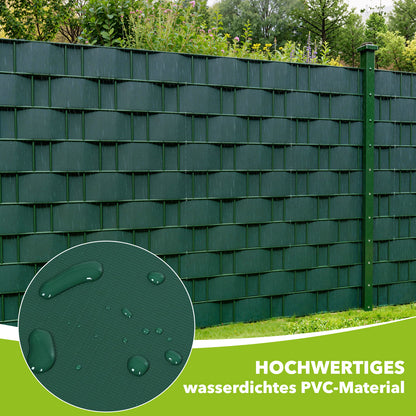 RIBELLI Sichtschutzstreifen PVC 35 m mit Clips, Zaunfolie – Ansicht 5