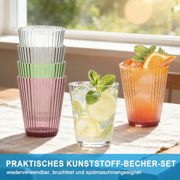 RIBELLI 12er-Set Kunststoffbecher Bunt – Ansicht 5