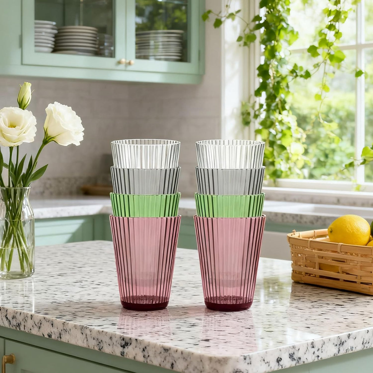 RIBELLI 12er-Set Kunststoffbecher Bunt – Ansicht 7