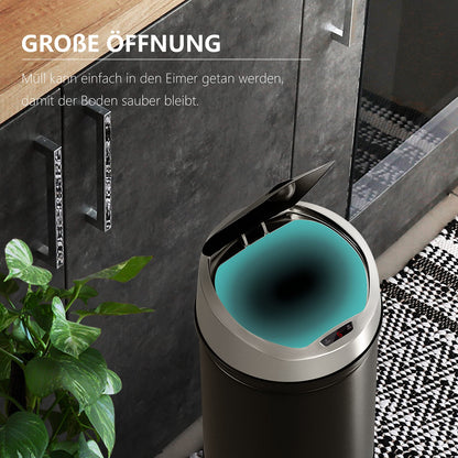 RIBELLI Mülleimer mit Sensor 30 Liter Edelstahl – Ansicht 7