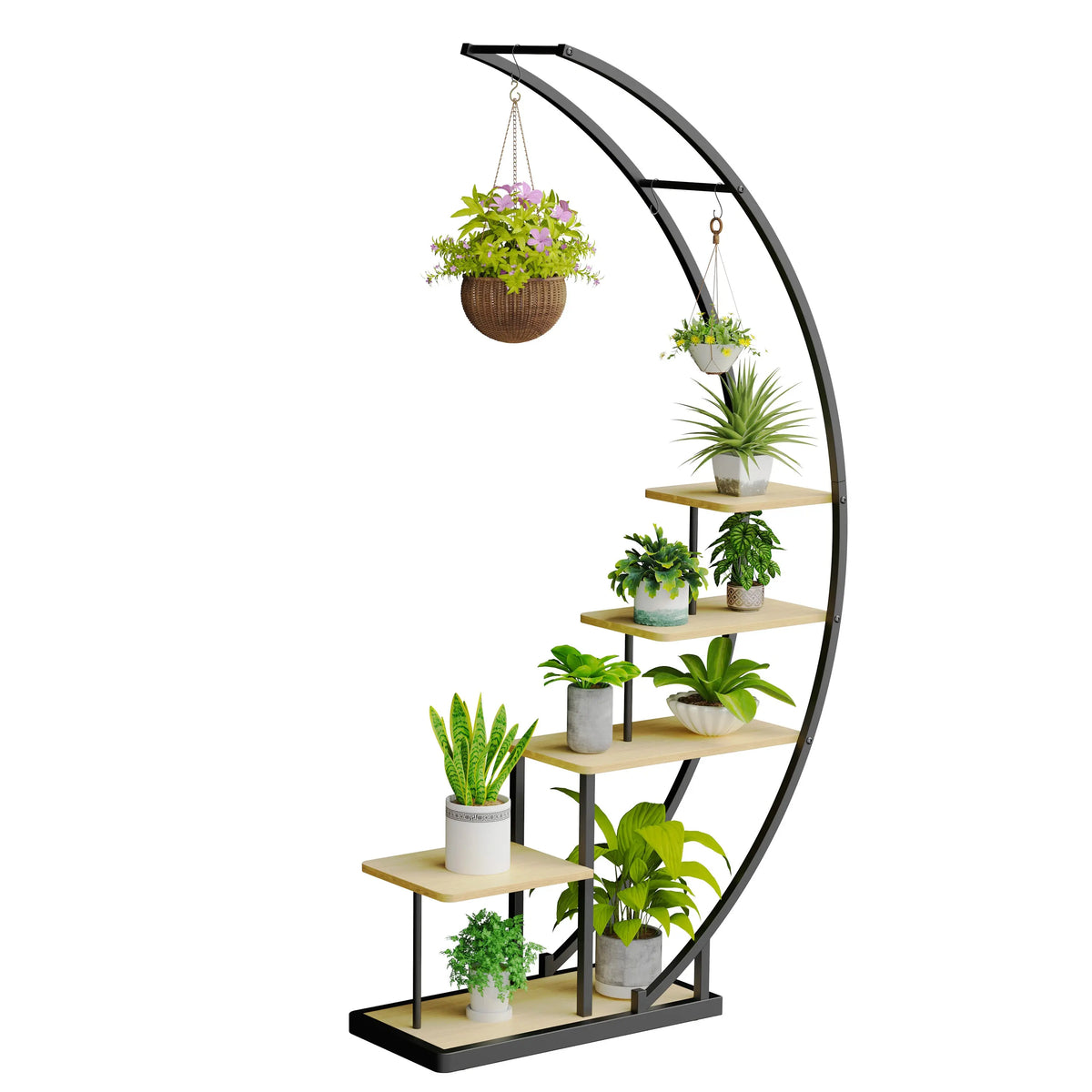 RIBELLI Pflanzenständer Metall 5 Etagen, 172 cm, Blumenregal – Ansicht 2