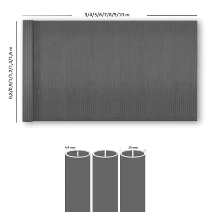 RIBELLI frangivista in PVC antracite per balcone e recinzione – vista 6