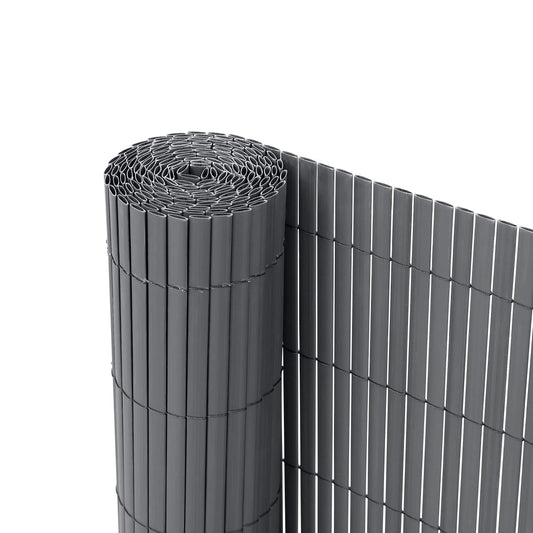 RIBELLI PVC Sichtschutzmatte Anthrazit für Balkon und Zaun