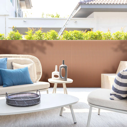 RIBELLI PVC Sichtschutzmatte Braun für Balkon und Zaun – Ansicht 4