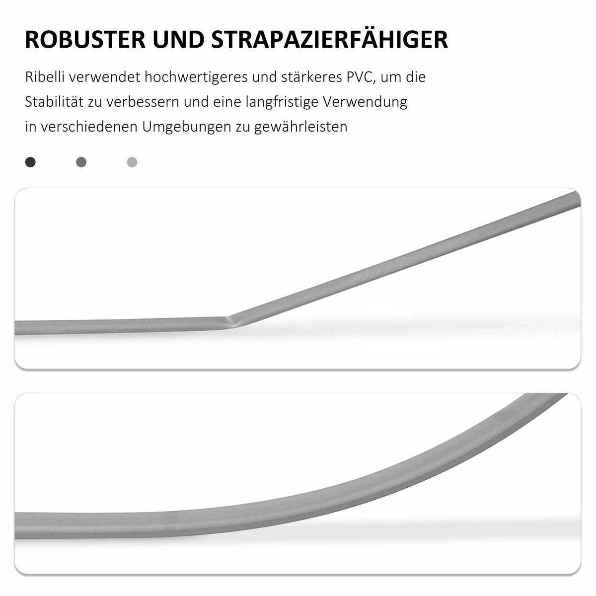 RIBELLI PVC Sichtschutzmatte mit Steg Anthrazit, extra stabil – Ansicht 6