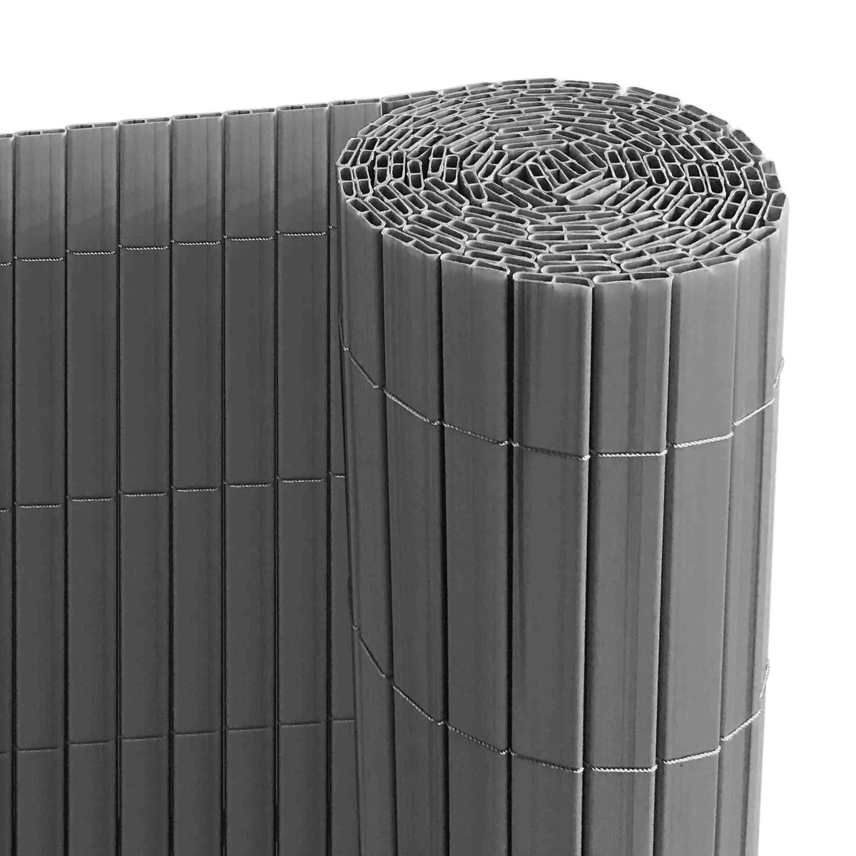 RIBELLI PVC Sichtschutzmatte mit Steg Anthrazit, extra stabil
