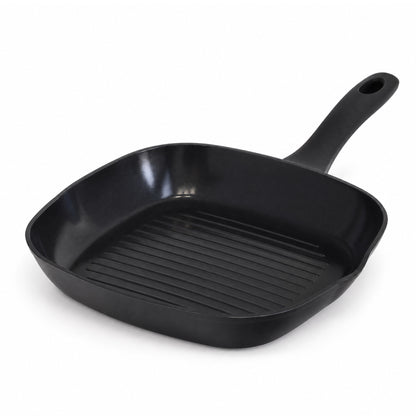 MICHELINO Grillpfanne 24 × 24 cm Serie New Nora Schwarz – PFAS-frei, Keramikbeschichtung, induktionsgeeignet