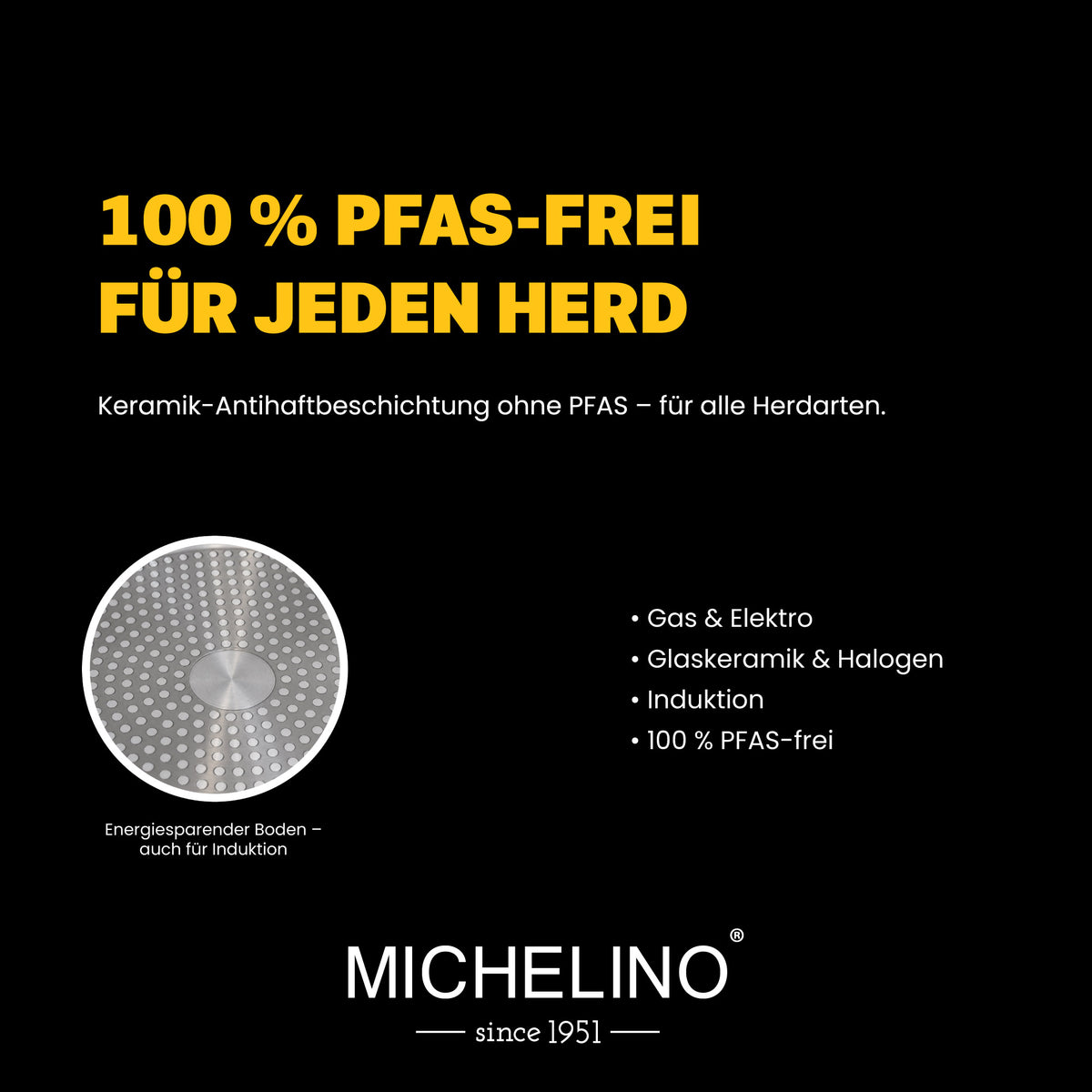 MICHELINO Bratentopf Ø 28 cm Serie Nora Sand – PFAS-frei, Keramikbeschichtung, induktionsgeeignet – Ansicht 6