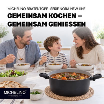 MICHELINO Bratentopf Ø 28 cm Serie Nora Sand – PFAS-frei, Keramikbeschichtung, induktionsgeeignet – Ansicht 8