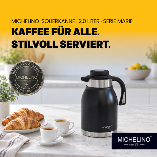 MICHELINO Isolierkanne 2,0 l Serie Marie Schwarz – Ansicht 2