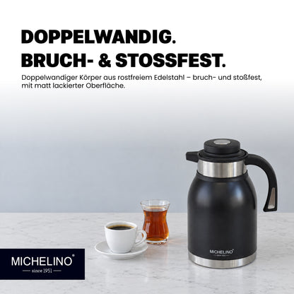 MICHELINO Isolierkanne 2,0 l Serie Marie Schwarz – Ansicht 3
