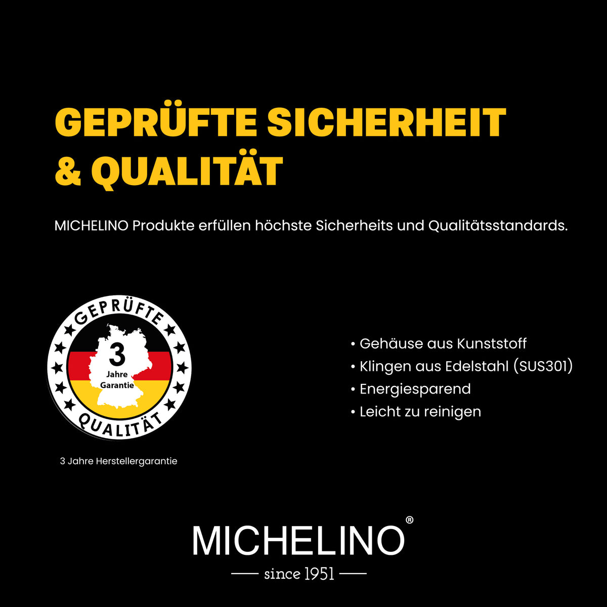 MICHELINO Stabmixer-Set 6-teilig 250 Watt – Edelstahl mit Zerkleinerer, Schneebesen & Messbecher – Ansicht 6
