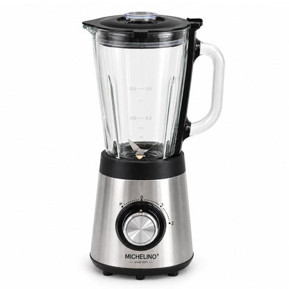 MICHELINO Standmixer 1,5 Liter Glasbehälter – 500W mit Ice-Crush & Puls-Funktion