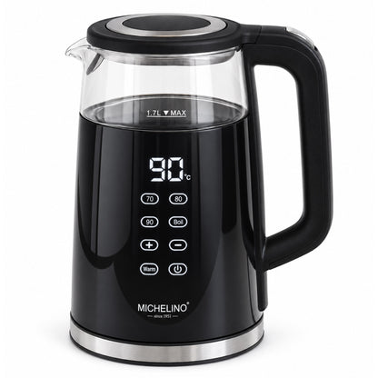 MICHELINO Digitaler Wasserkocher 1,7 Liter mit Temperaturwahl