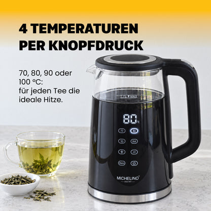 MICHELINO Digitaler Wasserkocher 1,7 Liter mit Temperaturwahl – Ansicht 3