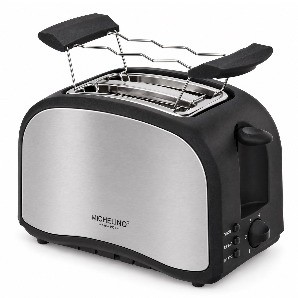 MICHELINO Toaster 2 Scheiben 800 Watt Edelstahl