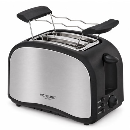 MICHELINO Toaster 2 Scheiben 800 Watt Edelstahl