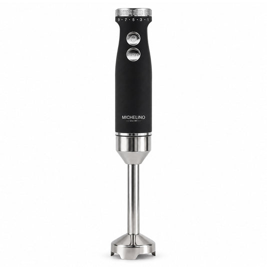 MICHELINO Stabmixer 1000 Watt Edelstahl – DC-Motor, variable Stufen & Gummischutz