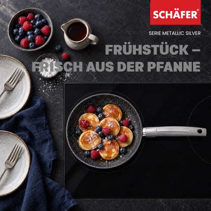 SCHÄFER Bratpfanne Ø 20 cm Metallic Silver – Antihaftbeschichtung, induktionsgeeignet – Ansicht 7