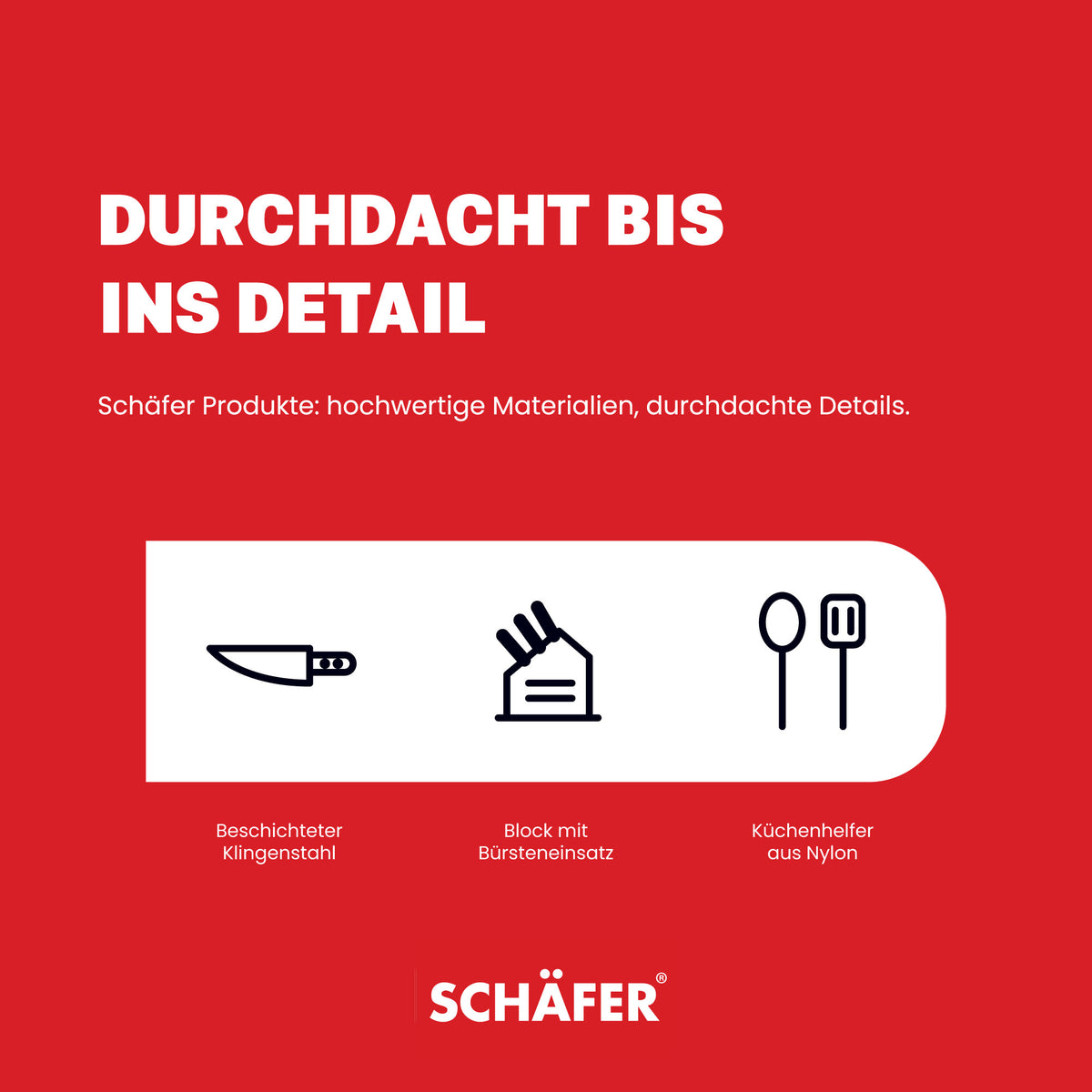 SCHÄFER 10-tlg. Messerblock Silver – Ansicht 5