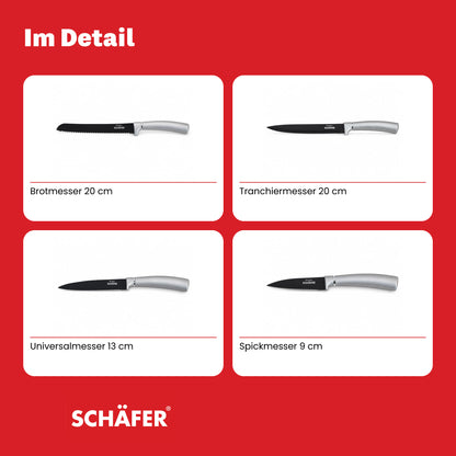SCHÄFER 10-tlg. Messerblock Silver – Ansicht 8