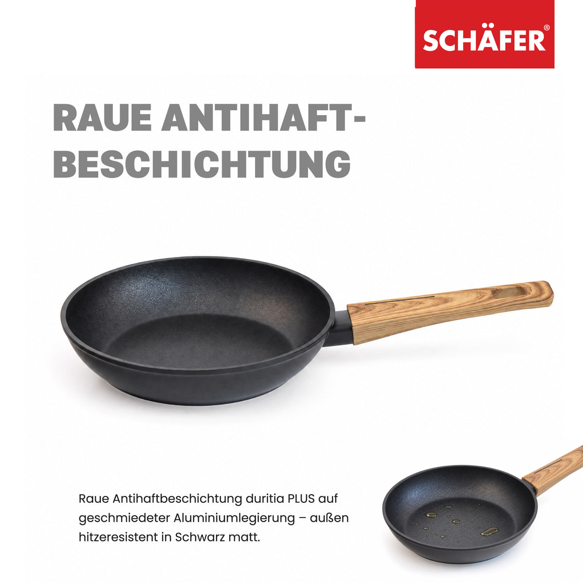 SCHÄFER Bratpfanne Ø 20 cm Maple Wood – Antihaftbeschichtung, induktionsgeeignet – Ansicht 3