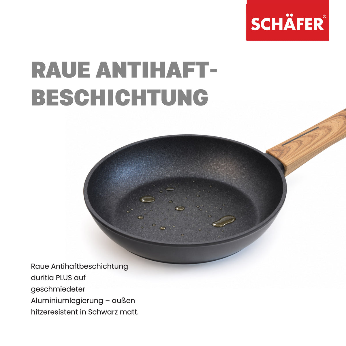 SCHÄFER Wok Ø 28 cm Maple Wood – Antihaftbeschichtung, induktionsgeeignet – Ansicht 3
