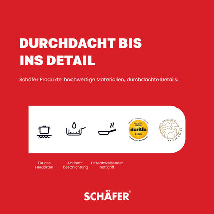 SCHÄFER Wok Ø 28 cm Maple Wood – Antihaftbeschichtung, induktionsgeeignet – Ansicht 5
