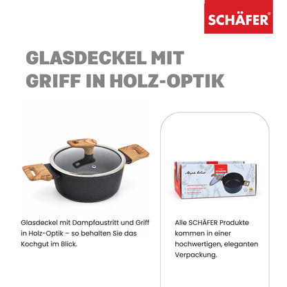 SCHÄFER Bratentopf Ø 20 cm Maple Wood – Antihaftbeschichtung, induktionsgeeignet – Ansicht 3