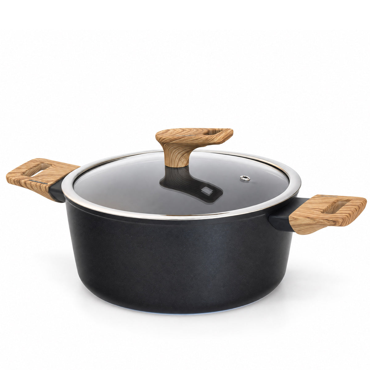 SCHÄFER Bratentopf Ø 24 cm Maple Wood – Antihaftbeschichtung, induktionsgeeignet
